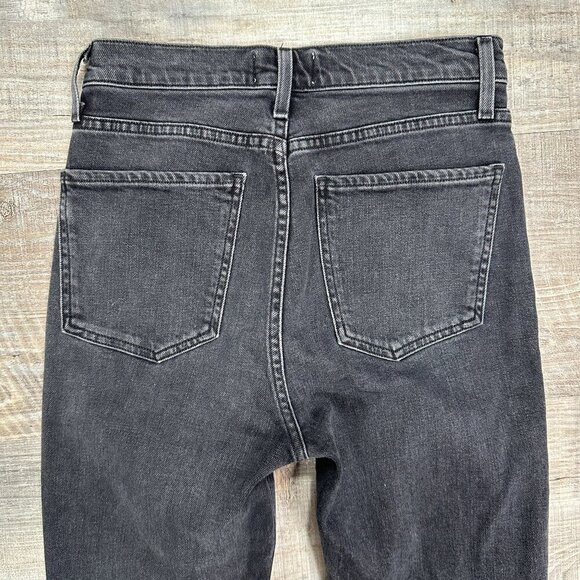 Agolde Black Nico High Rise Button Fly Medium Wash Ankle Slim Jeans Women's 25 - Picture 5 of 9